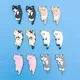 12pcs/Set Randomly Mix Cute Alloy Enamel Dripping Oil Cat Pattern Charms For Jewelry Making Findings