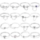 925 Sterling Silver Bracelets Original 17-20cm Love Shaped Lock Star Bracelet Zircon Fit DIY Charms