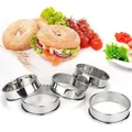 5Pcs Muffin Tart Rings Stainless Steel Kitchen Biscuit Double Rolled Baking Circle Tart Ring Fruit