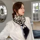 Fashion Leopard Neck Scarf Winter Warm Cross Tie Scarves For Women Rings Windproof Neck Protection