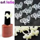 50Pcs Butterfly Shape Nail Gel Polish Color Display Ring French Tips Manicure Training Practice