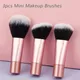 3pcs Mini Short Portable Makeup brush Blush Brush Contouring Brush Foundation Brush Loose Brush Cute