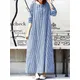 Women Spring Dresses Vintage Check Maxi Dress ZANZEA 2024 Casual Long Sleeve Vestidos Female O Neck