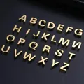 Tiny Initial Charm Stainless Steel Gold Color DIY A-Z Letter Alphabet Pendant for Necklace Bracelet