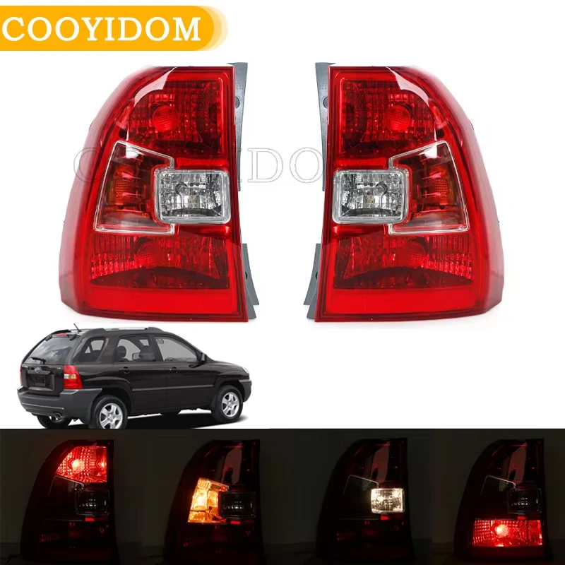 Auto Paraurti Posteriore Fanale Posteriore Per KIA Sportage 2005 2006 2007 2008 2009 2010 Lampada di Coda Luce Freno Fanale posteriore Fanale posteriore con lampadine
