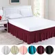 Elastic Bed Ruffles Bed Skirt Wrap Around Style Easy Fit 15 Inch Drop Dust Ruffle Bed Skirts Corners