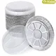 Round Aluminum Foil Pans with Clear Lids Freezer Oven Safe for Leftovers Storing Baking and
