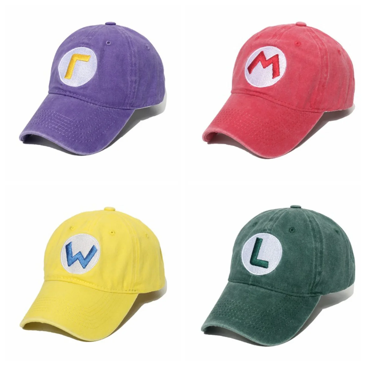 Gioco anime Super Luigi Brothers Cosplay Cappello di tela Protezione solare Cappello parasole Cappello con lingua d'anatra Berretto da baseball