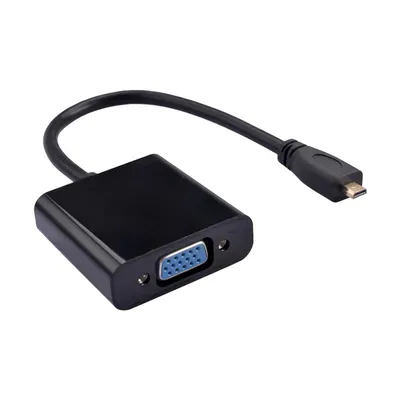 Male Micro HDMI to Female VGA Adapter Active Micro HDMI to VGA Video cable Converter for Laptop Projector HDTV