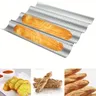 Plus Size 3/4 Grooves Baguette Not Stick Baking Tray Waves Bakeware Baguette Mold French Bread Toast