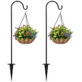 2 Pcs Heavy Duty Hangers Clothes Bird Feeder Pole Small Shepherds Hooks Outdoor Coat Paper Lanterns