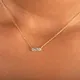 100% Moissanite Diamond Pendant Necklace for Women Round Cut 0.3carat 3-stones Moissanite Silver 925