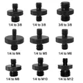 1/4 Maschio a Maschio 1/4 3/8 M4 M5 M6 M8 M10 M12 Vite di Conversione CameraTripod Adattatore Testa A Sfera SLR Fotografia Accessori
