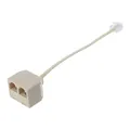 RJ11 to Double RJ11 Socket Female Port Splitter RJ11 Plug to 2 Adapter Telephone Wire Cat3 6P4C