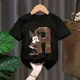 Casual Tshirt Minnie Mouse A B C D Children T-shirt Kawaii Disney T Shirt Anime Cartoons Clothes Kid