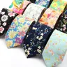 New Floral Tie For Men Women Skinny Casual 100% Cotton Casual Flower Print Skinny Neck Tie For