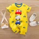 Summer Boys And Girls Cute Cartoon Car Embroidery Cotton Comfortable Casual Short Sleeve Baby