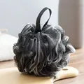 Soft Shower Mesh Foaming Sponge Exfoliating Scrubber Black Bath Bubble Ball Body Skin Cleaner