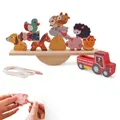 Baby Wooden Threading Toys Frame Animal Wooden Blocks Stacking Balance Montessori Toys For Children