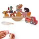 Baby Wooden Threading Toys Frame Animal Wooden Blocks Stacking Balance Montessori Toys For Children