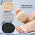 Lace Five Toes Socks Forefoot Pads for Women High Heels Half Insoles Calluses Corns Pain Relief