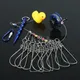 5/10 Snaps Fishing Lock 14CM Buckle With Fly Reel Yellow Duck Stainless Steel Chain Stringer With