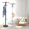 67" Metal Coat Tree Coat Racks with 16 Hooks Hat Jacket Stand Tree Holder Hanger Rack w/Marble