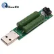 USB Port Mini Discharge Load Resistor Digital Current Voltage Meter Tester With Switch 1A Green Led