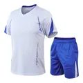 Tuta sportiva da uomo di marca palestra abbigliamento fitness set da allenamento per calcio maglia