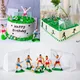 New 3style 9pcs/set Soccer Game Football Cake Topper Decor Model Football Party Happy Birthday Party