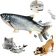 Cat Toys Fish USB Charger Fish Interactive Electric Floppy Fish Cat Toy Realistic Pet Cats Chew Bite