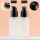 15/30ML Fine Mist Spray Bottle Square Frosted Bottle Lotion Pump Foundation Essence Bottles Refill