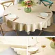 2024 New Round table cloth waterproof oil resistant and wash free tablecloth circular household