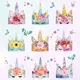 9pcs Unicorn Birthday Paper Hat Happy Birthday Party Decoration Kids Girl ONE Year Unicorn Party