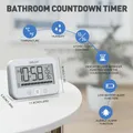 Baldr Waterproof Bathroom Watch Digital Touch LCD Shower Countdown Wall Clock Hygrometer Thermometer