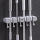 Mensola portaoggetti per mocio a parete scaffale per scopa Organizer ganci supporto autoadesivo bagno cucina giardino Garage strumento di stoccaggio