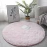 Shaggy Round Rugs For Bedroom Soft Shaggy Carpet In The Living Room Bedside Rugs Pink Decor For