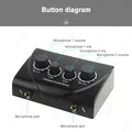 Mixer audio Karaoke Sistema audio professionale Mixer audio portatile Spina UE/USA Karaoke Doppie ingressi microfono Mixer audio audio