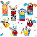 Sensory Development Plush Rattle Socks for Babies 6 12 Months Make Sounds Animal Stuffed Rattle