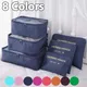 6 Pieces/set Travel Bag Clothes Shoe Organizer Traveling Compression Packing Cubes Suitcase Luggage