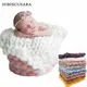 Hand Knitted Crochet Blanket Mat Soft Material Baby Newborn Photography Blanket Basket Filler Wool