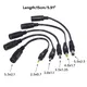 1X DC Power Cable Male to Female Adapter 5.5 x 2.1 Female to 5.5x2.5mm 3.0x1.1mm 2.5x0.7mm