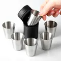 4/6pcs 30ml Mini Stainless Steel Cups Set Outdoor Practical Travel Shot Glasses For Whisky Wine With