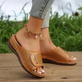 Pantofole da donna con zeppa scavate donna 2023 estate comodi sandali con plateau traspiranti donna