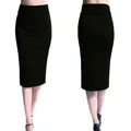 Women Skirt Bodycon Skirt Office Female Slim Knee Length High Waist Stretch Sexy Pencil Skirts Jupe