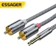 Essager RCA Audio Cable Jack 3.5 to 2 RCA Cable 3.5mm Jack to 2RCA Male Splitter Aux Cable for TV PC