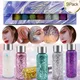 9 Pack Body Glitter Gel Face Hair Nail Lip Glitter Gel Lasting Sparkling Liquid Eye Shadow For