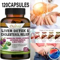 Liver Capsules Alfalfa Dandelion + Milk Thistle Liver Detox and Cleanse for Healthy Antioxidants