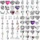 925 Silver Plated Charms Family Heart Boy CZ Little Girl Beads Fit Original Pandora Bracelet DIY