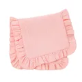 Wholesale Blank Ruffle Burp Pad Monogrammed White 100% Cotton Heart Bear Infant Ruffle Burp Cloth